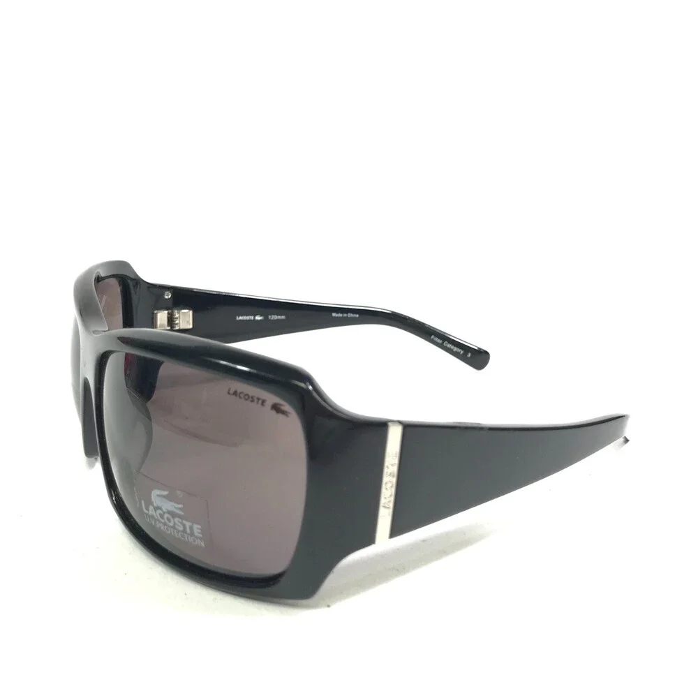 Lacoste Sunglasses LA12617 BK Black Square Frames with Red Lenses 62-18-120